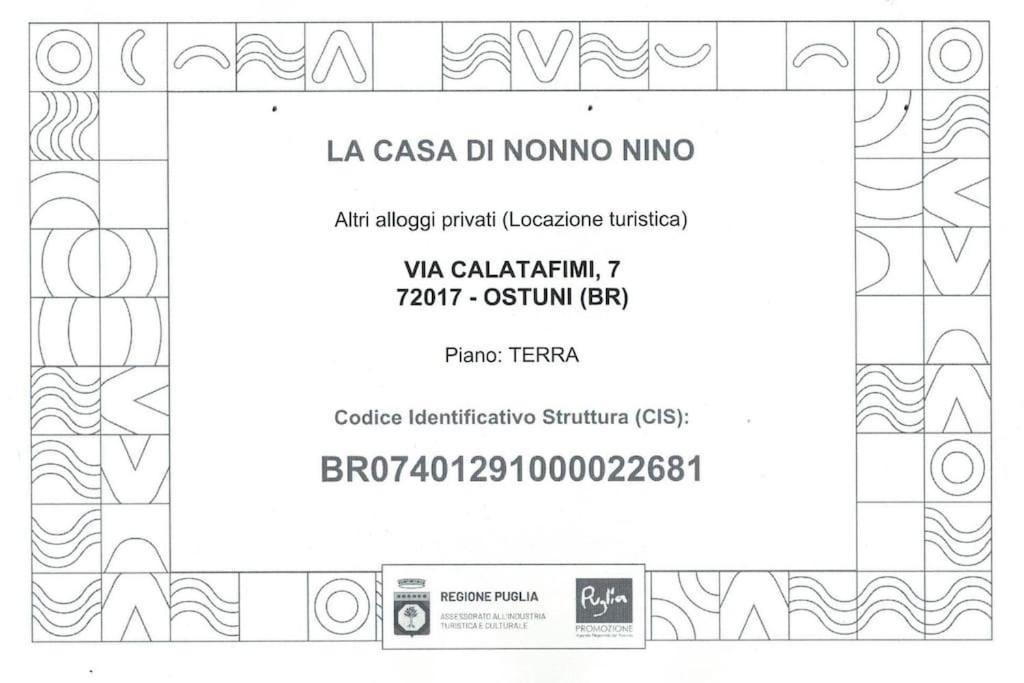 La casa di Nonno Nino Villa Ostuni Eksteriør billede